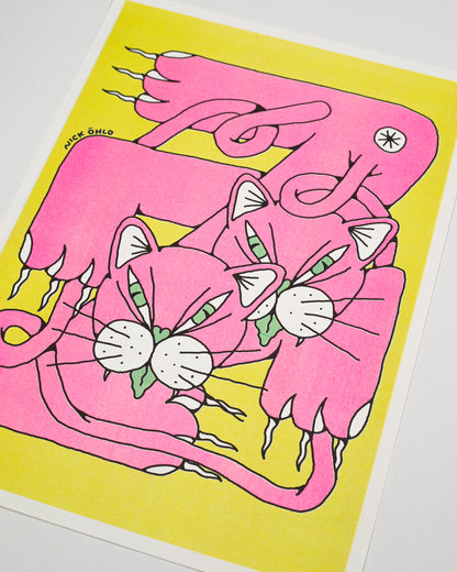 Mew Mew | Limited Edition Risograph Print